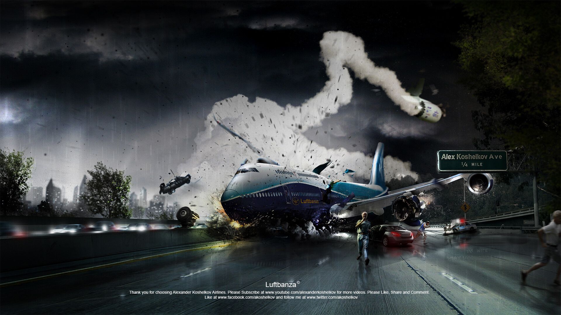 ASA se CREEAZA un GRAV ACCIDENT aviatic in Photoshop VIDEO