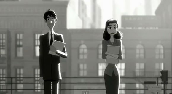 Acesta este "Paperman", cel mai bun scurtmetraj animat care tocmai a castigat OSCARUL VIDEO