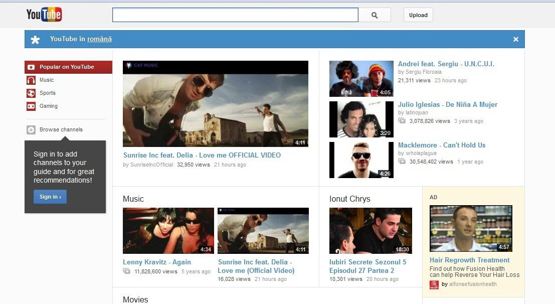 Avem YOUTUBE.RO