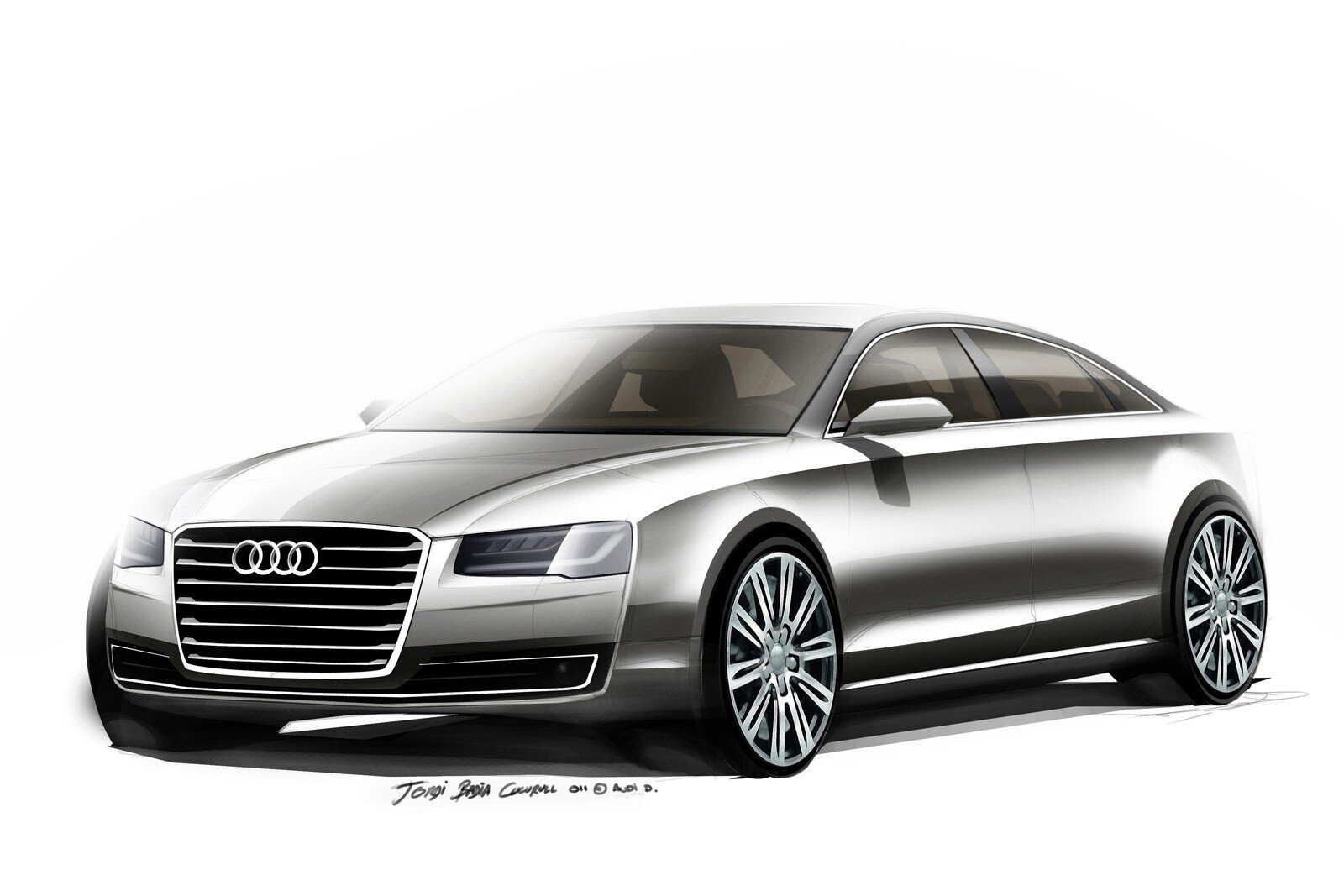 Cum va arata noul Audi A8 Facelift? Vezi primele schite oficiale!