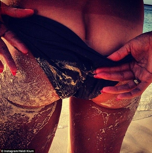 Heidi Klum, goala pusca pe plaja! FOTO