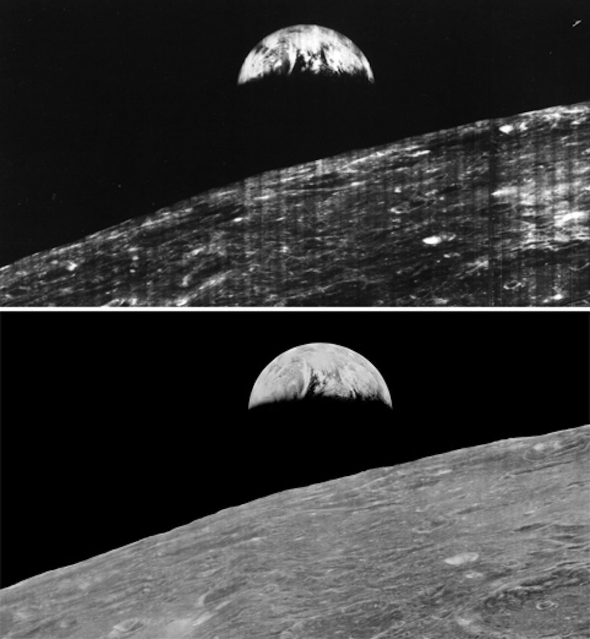 Aceasta este prima fotografie cu planeta Pamant surprinsa de pe Luna! FOTO