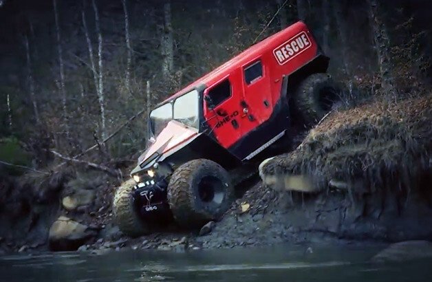 "Monstrul" din Romania care ingroapa Hummer-ul american: Cum arata si ce poate Ghe-O Rescue