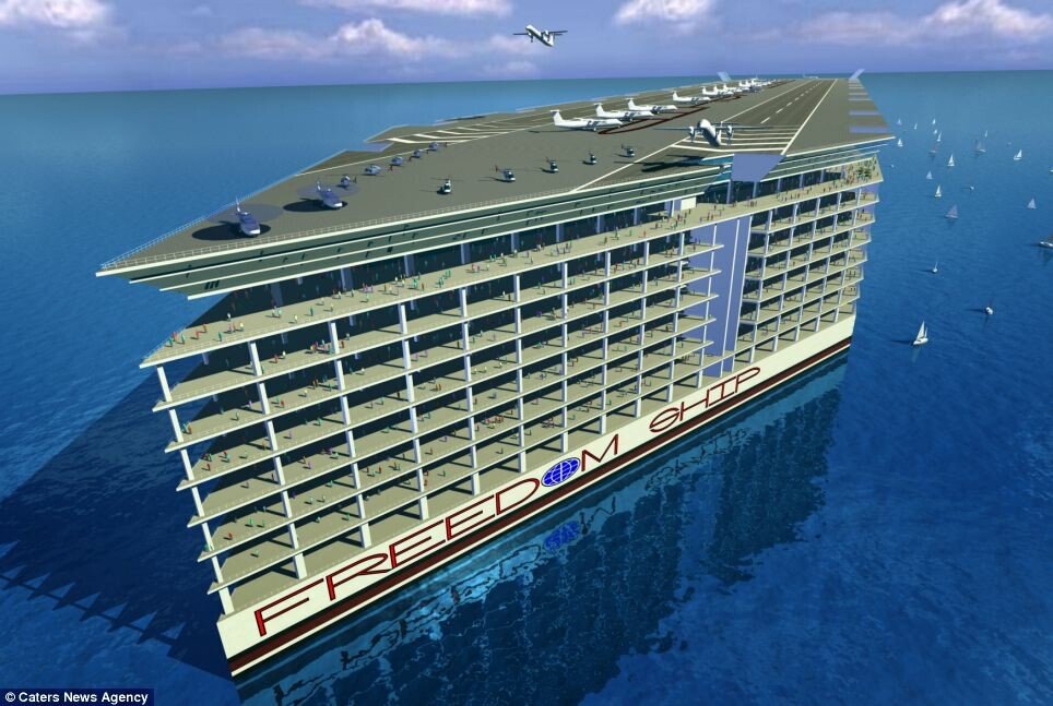 Freedom Ship: Cum arata cel mai mare vas construit vreodata! VIDEO
