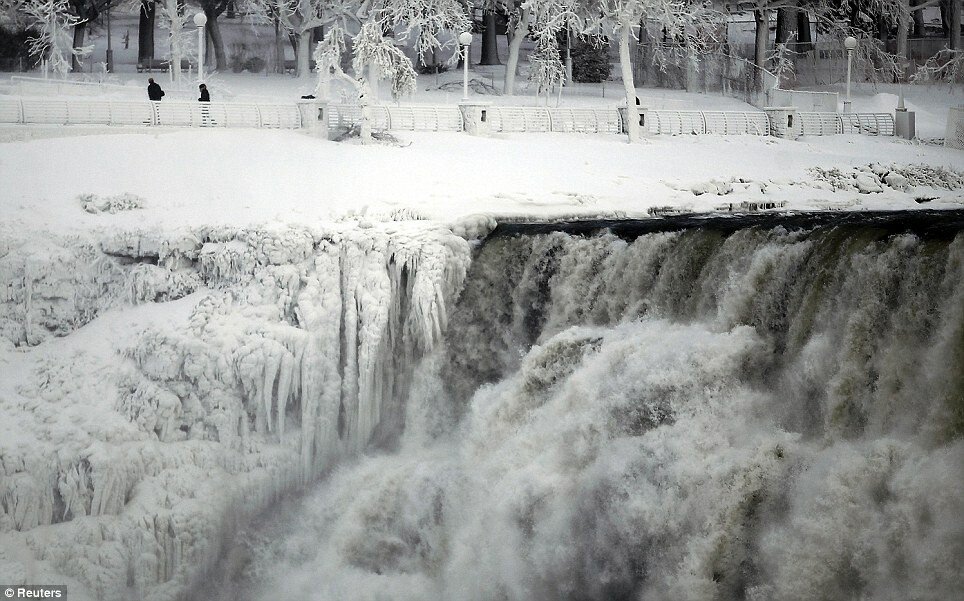 Cascada Niagara a inghetat! VIDEO