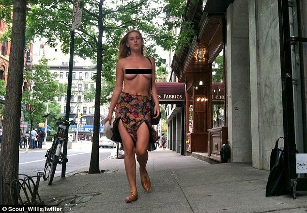 Scout Willis, fiica lui Bruce Willis, a protestat topless fata de cenzurarea nuditatii pe Instagram! FOTO