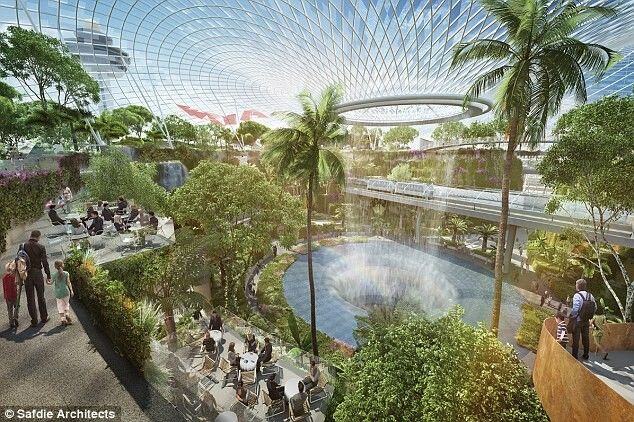 Modernizarile au costat 1 miliard de euro: Cum va arata aeroportul din Singapore cu cascade! FOTO