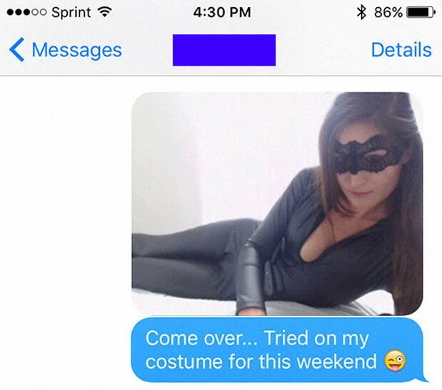 I-a trimis iubitului poze sexy in costumul pregatit pentru Halloween, dar nu se astepta la un astfel de raspuns :)