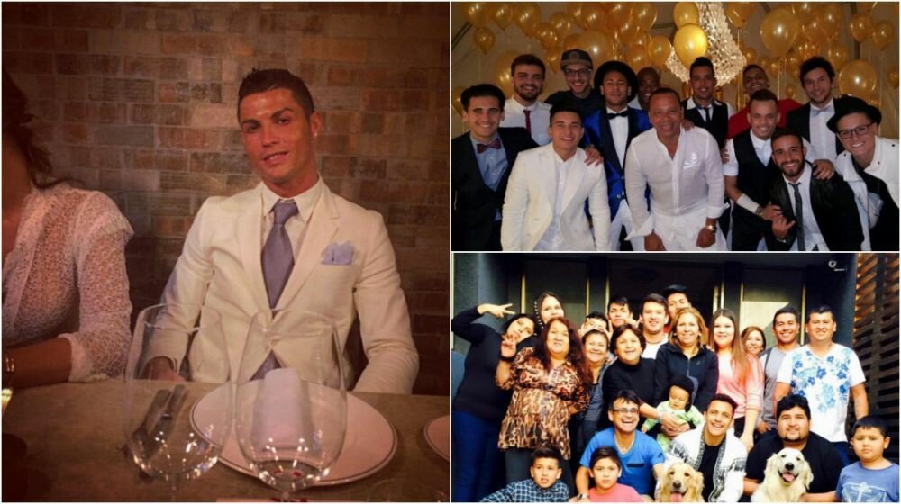 Cum si-au petrecut cei mai tari fotbalisti din lume Revelionul: Ronaldo, alaturi de o femeie misterioasa; Neymar si Alexis au petrecut in familie