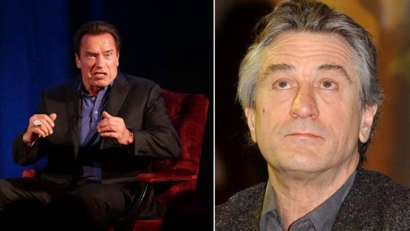 Doi "alpha" ai Hollywoodului, in conflict din cauza politicii. De ce a refuzat De Niro sa dea mana cu Schwarzenegger si sa faza poza cu el