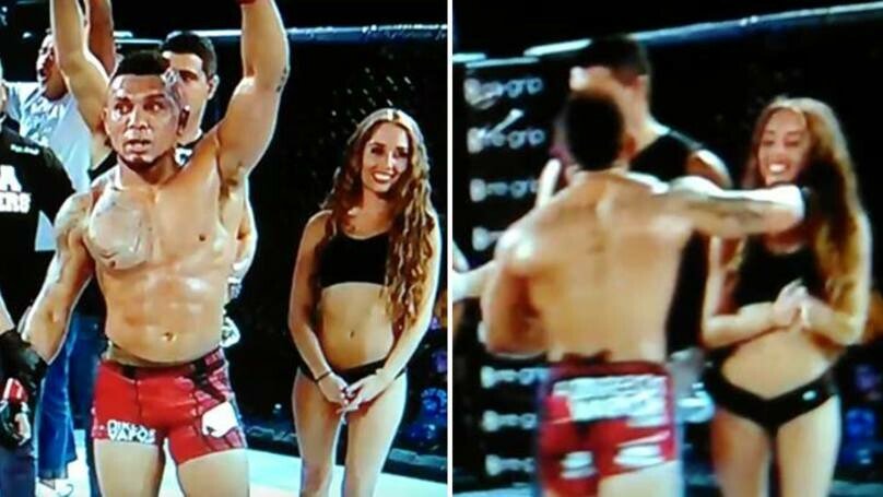 Nu degeaba i se spune "BESTIA!" Un luptator de MMA a lovit o femeie dupa ce a pierdut un meci! Imaginile socante care fac inconjurul lumii