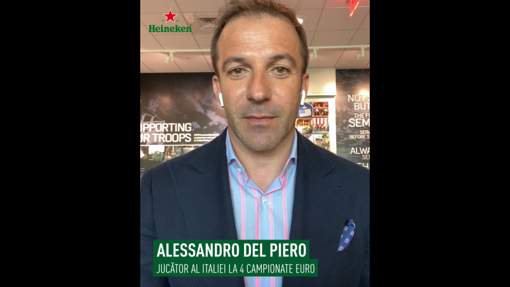 Alessandro Del Piero, proiect special alături de mai multe vedete din România. Starul italian implicat într-o campanie pentru EURO 2020