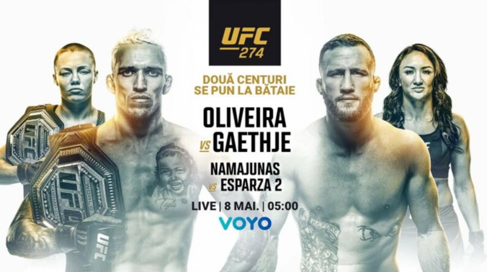 Charles Oliveira și Justin Gaethje, marea luptă de la UFC 274. Gala va fi pe 8 mai, pe VOYO și Pro Arena
