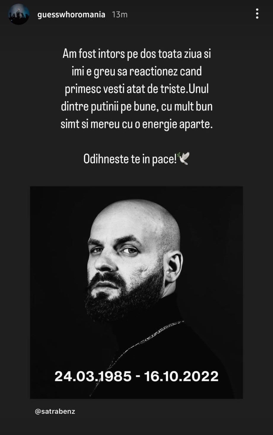 Guess Who, mesaj dureros după ce NOSFE a murit! Cu 48 de ore înainte lansaseră împreună o melodie