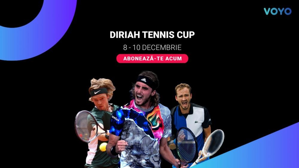 Diriyah Tennis Cup se vede live pe VOYO! Competiția debutează pe 8 decembrie 2022