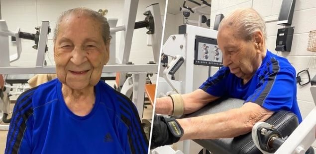 O inspirație! La 100 de ani, merge la sala de fitness 5 zile pe săptămână, câte 3 ore zilnic - VIDEO