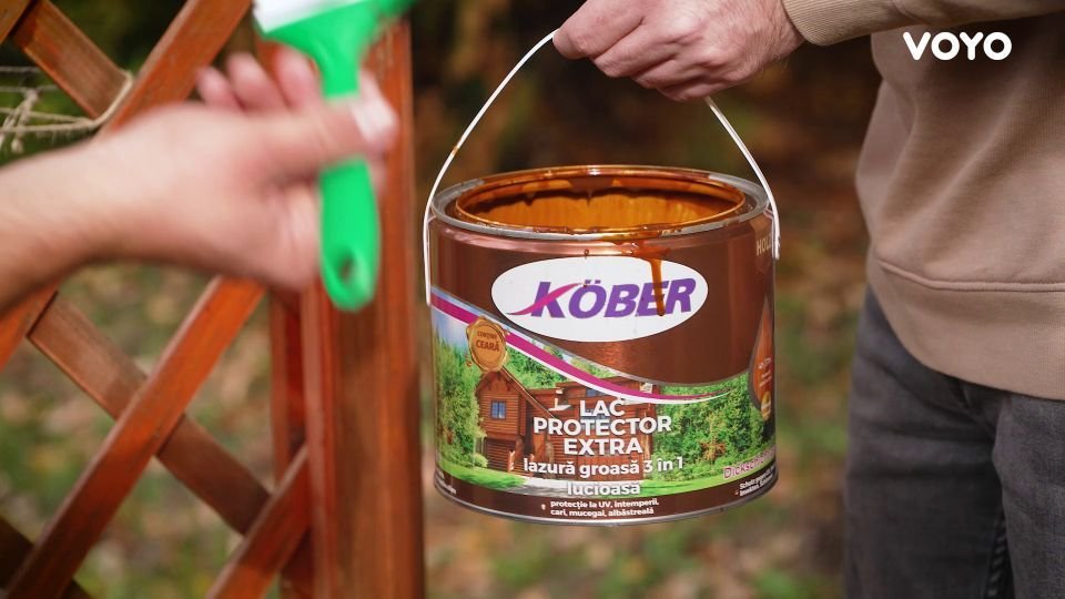 (P) Opt ani fără griji! Protejează lemnul cu lacurile pe bază de apă și solvenți de la Köber
