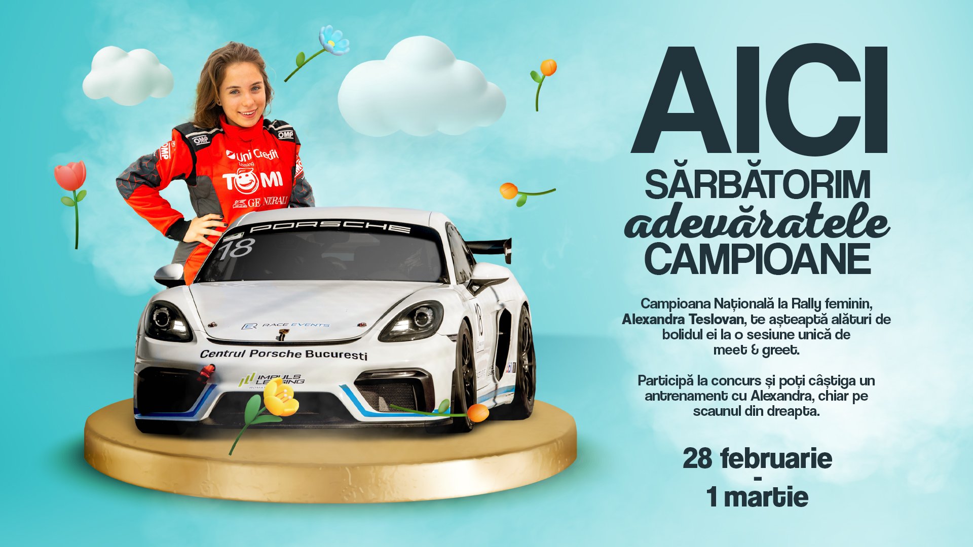 Campionii de raliuri, Alexandra și Adi Teslovan vin în București. Unde îi poți întâlni